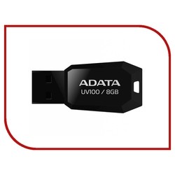 USB Flash (флешка) A-Data UV100 8Gb (черный)