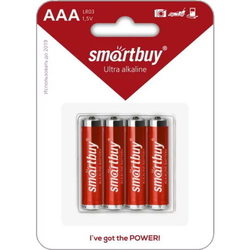 Аккумулятор / батарейка SmartBuy 4xAAA Ultra Alkaline