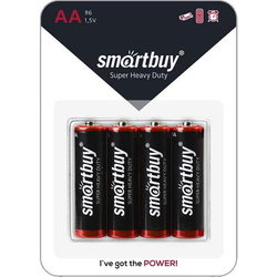 Аккумулятор / батарейка SmartBuy 4xAA Super Heavy Duty