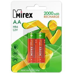 Аккумулятор / батарейка Mirex 2xAA 2000 mAh