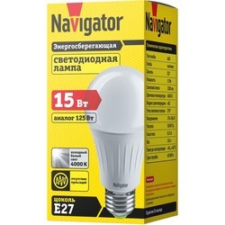 Лампочка Navigator NLL-A60-15-230-2.7K-E27