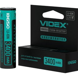 Аккумулятор / батарейка Videx 1x18650-P 3400 mAh