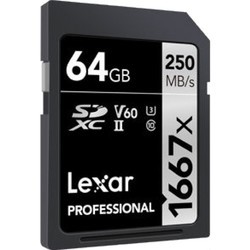 Карта памяти Lexar Professional 1667x SDXC 64Gb