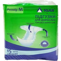 Подгузники IGAR Diapers M / 15 pcs