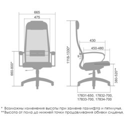 Компьютерное кресло Metta Komplekt 15 (черный)