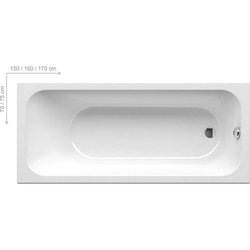 Ванна Ravak Chrome Slim 160x70 (белый)