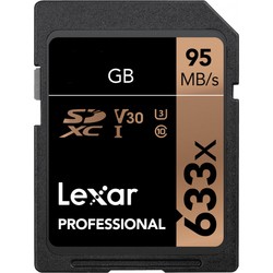 Карта памяти Lexar Professional 633x SDXC UHS-I U3 V30 128Gb