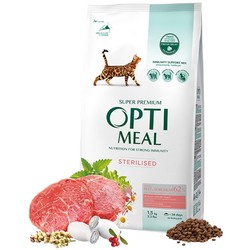 Корм для кошек Optimeal Adult Sterilised with Beef 1.5 kg