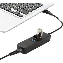 Картридер / USB-хаб Dynamode USB3.0-Type-A-RJ45-HUB3