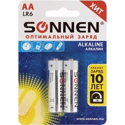 Аккумулятор / батарейка SONNEN Alkaline 2xAA
