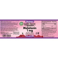 Аминокислоты Bluebonnet Nutrition Earth Sweet Chewables Melatonin 1 mg 120 tab
