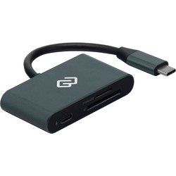 Картридер / USB-хаб Digma CR-CP2513 (серый)