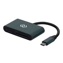 Картридер / USB-хаб Digma CR-CP2513 (серебристый)
