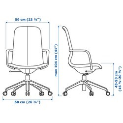 Компьютерное кресло IKEA LANGFJALL 992.100.42 (серый)