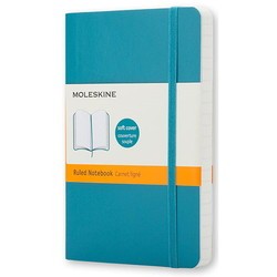 Блокнот Moleskine Ruled Notebook Pocket Soft Aquamarine