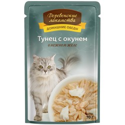 Корм для кошек Derevenskie Lakomstva Jelly Tuna Perch 0.07 kg