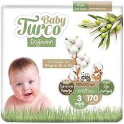 Подгузники (памперсы) Baby Turco Diapers Midi / 34 pcs