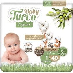 Подгузники Baby Turco Diapers Newborn / 40 pcs