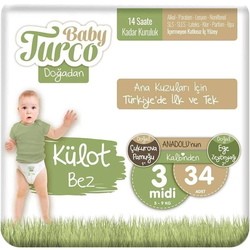 Подгузники Baby Turco Pants Midi / 34 pcs