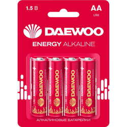 Аккумулятор / батарейка Daewoo Energy Alkaline 4xAA