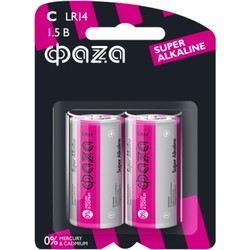 Аккумулятор / батарейка FAZA Super Alkaline 2xC