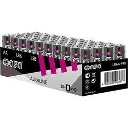 Аккумулятор / батарейка FAZA Alkaline 40xAA