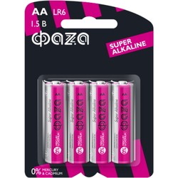Аккумулятор / батарейка FAZA Super Alkaline 4xAA