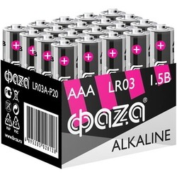 Аккумулятор / батарейка FAZA Alkaline 20xAAA