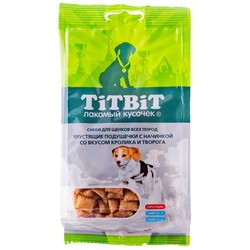 Корм для собак TiTBiT Crispy Pads Rabbit/Cottage Cheese 0.09 kg