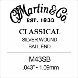 Струны Martin Classical Silver Wound Single 43
