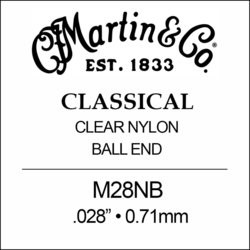 Струны Martin Classical Crystal Nylon Ball End 28