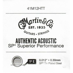 Струны Martin Authentic Acoustic Plain Steel String 12