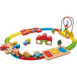 Автотрек / железная дорога Hape Rainbow Puzzle Railway E3826