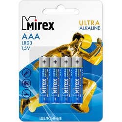 Аккумулятор / батарейка Mirex 4xAAA Ultra Alkaline