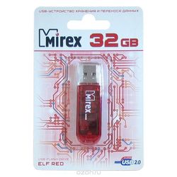 USB Flash (флешка) Mirex ELF (красный)