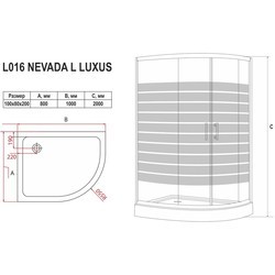 Душевая кабина Luxus Nevada L016 R