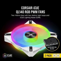 Система охлаждения Corsair iCUE QL140 RGB 140mm PWM White Dual Fan