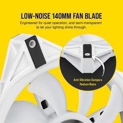 Система охлаждения Corsair iCUE QL140 RGB 140mm PWM White Fan Single Pack