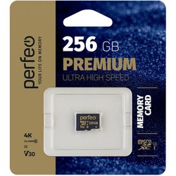 Карта памяти Perfeo Premium microSDXC UHS3 V30 256Gb