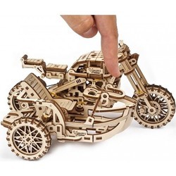 3D пазл UGears Motorcycle Scramber with a Stroller 70137