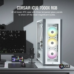 Корпус Corsair iCUE 7000X RGB Tempered Glass White