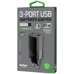 Зарядное устройство Dorten GaN 2xUSB-C + USB-A 65W