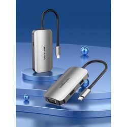 Картридер / USB-хаб Vention TOAHB