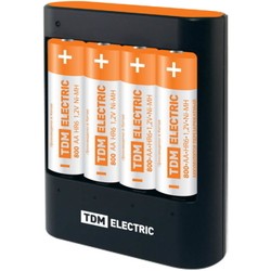 Зарядка аккумуляторных батареек TDM Electric 36044H USB + 4xAA 2500 mAh