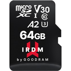 Карты памяти GOODRAM microSDXC IRDM V30 UHS I U3 A2 64Gb