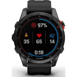 Смарт часы и фитнес браслеты Garmin Fenix 7S Solar (черный)