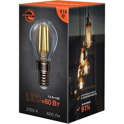 Лампочки REXANT GL45 7.5W 2700K E14 dim 604-125 10 pcs