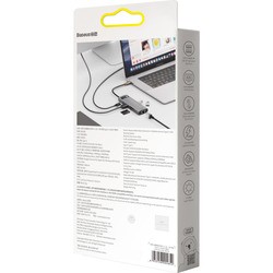 Картридер / USB-хаб BASEUS Metal Gleam Series 8-in-1 Multifunctional Type-C Hub
