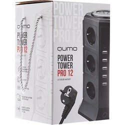 Сетевой фильтр / удлинитель Qumo Power Tower Pro 12SP5U (P-0001)