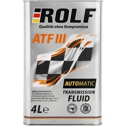 Трансмиссионное масло Rolf ATF III 4L